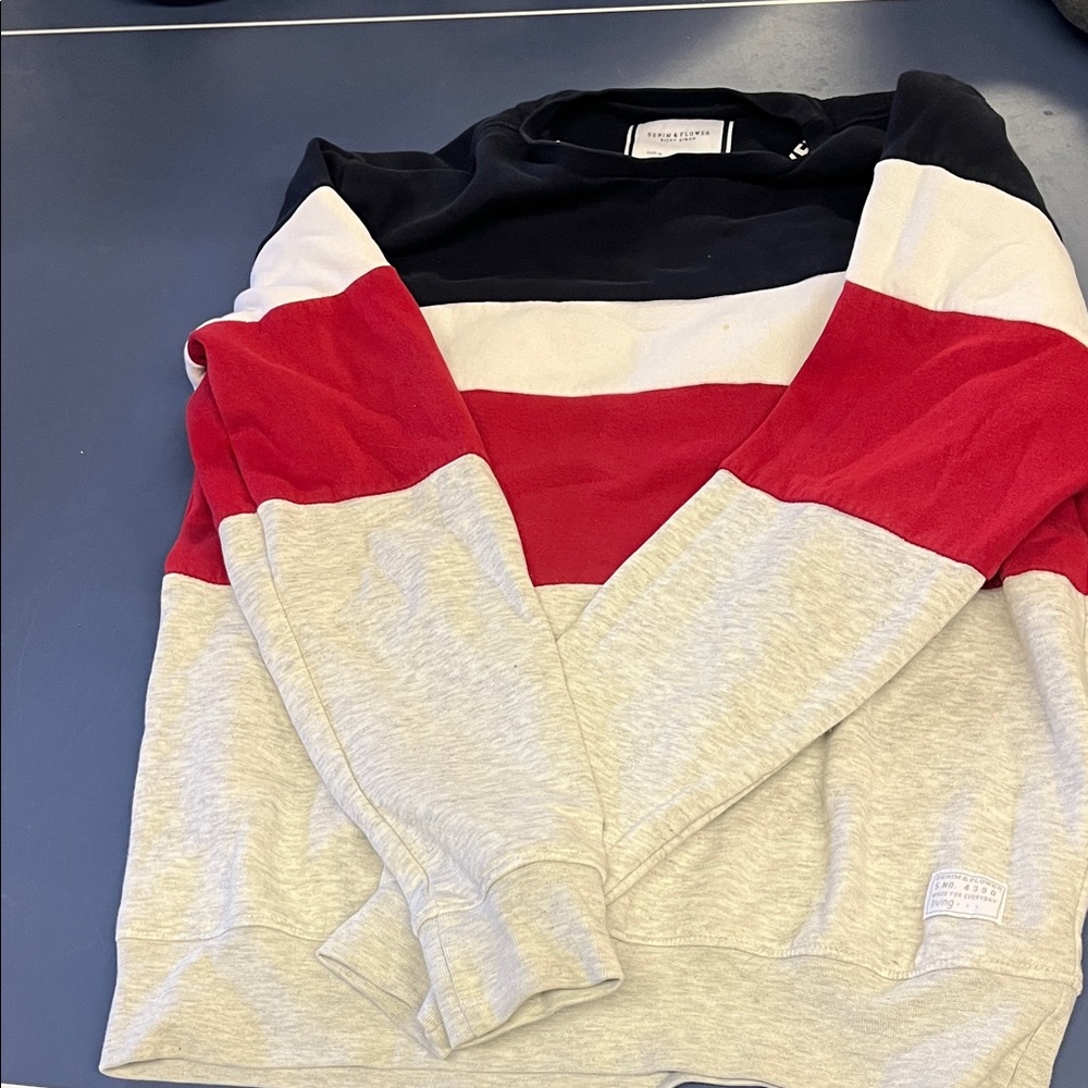 French Connection Multicolor Striped Sweatshirt